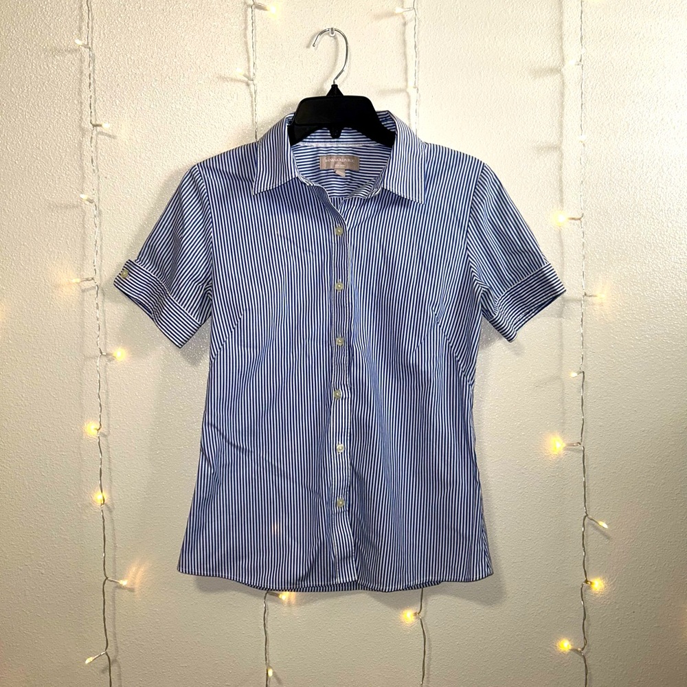 Banana Republic Fitted Striped Button Down